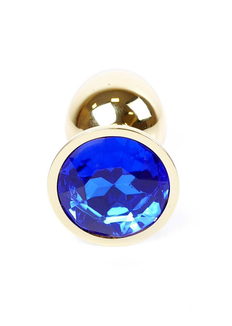 Анальна пробка - Jewellery Gold Plug Dark Blue Sex Aura Київ - фото 2