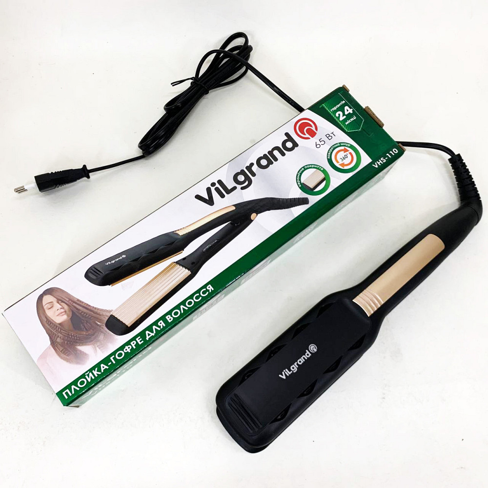 Плойка-праска для випрямлення волосся ViLgrand VHS-110 65 Вт, Випрямляч праска щипці UA-47 Івано-Франківськ - фото 1