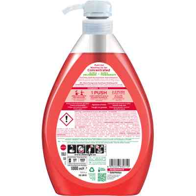 Средство для ручного мытья посуды Dual Power концентрированное Алоэ и гранат 1 л (8054633830710) Винница