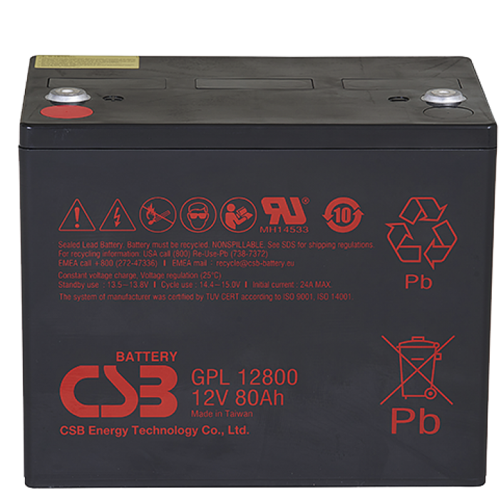 Акумуляторна батарея CSB GPL12800, 12V 80Ah (261х168х210 (220) Киев - изображение 1