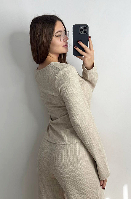 Универсальный женский костюм из трикотажа Бежевый XL-2XL Харьков - изображение 6