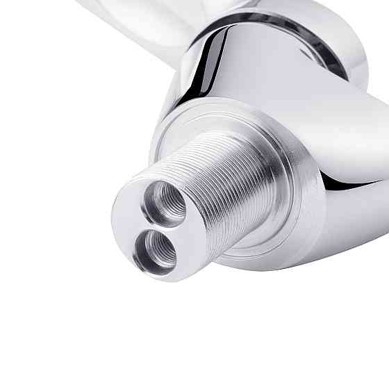 Змішувач для кухні з гнучким виливом Kroner KRM Odra - C032BLK хром/чорний Київ