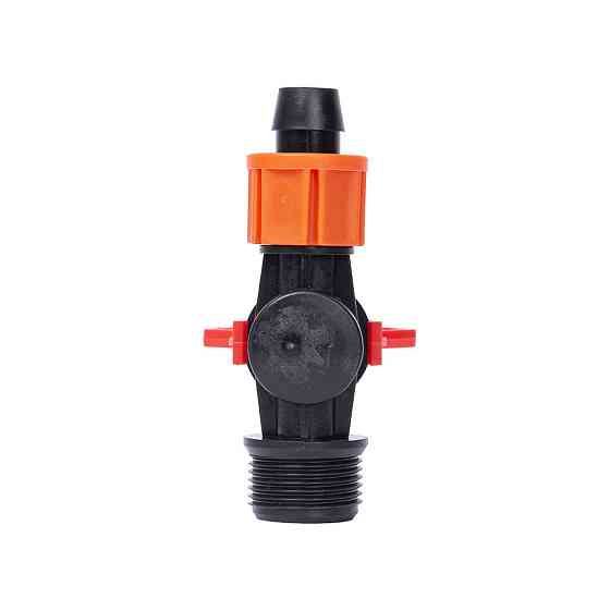 Кран для крапельної стрічки Ø16 мм н/р 3/4" FLORA (5079644) Київ