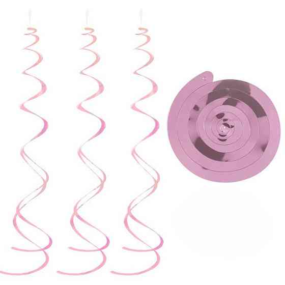 Дождик гирлянда под потолок 6 полосочек 70 см розовый Киев