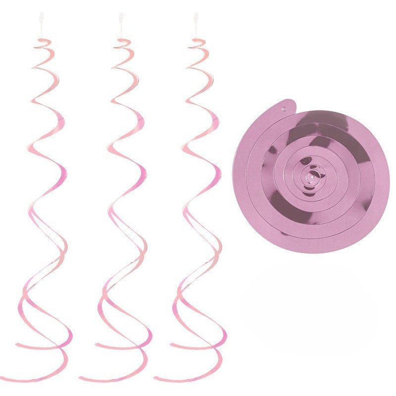 Дождик гирлянда под потолок 6 полосочек 70 см розовый Киев - изображение 1