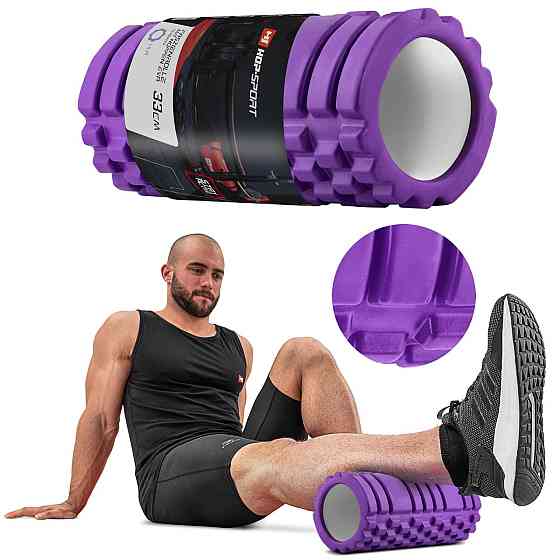 Роллер массажер (валик, ролик) Hop-Sport EVA 33см HS-A033YG фиолетовый Киев