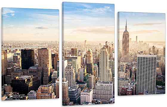 Модульна картина у вітальню/ спальню Пейзаж міста  Art-583_3 70x130 см Київ