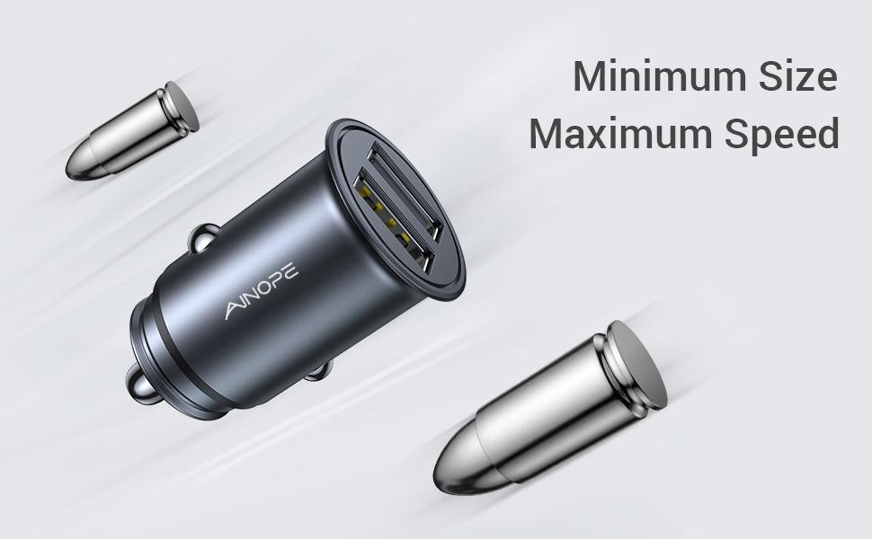 Автомобільний зарядний пристрій в прикурювач AINOPE AV801 Dual USB (товар з вітрини) Луцк - изображение 2