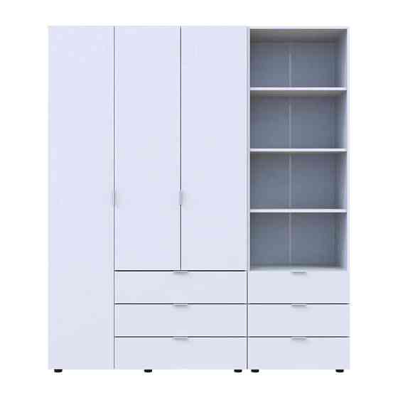 Шафа для одягу Doros Гелар Білий 3ДСП з пеналом 176.2х49.5х203.4 (DRS-011919) Львів