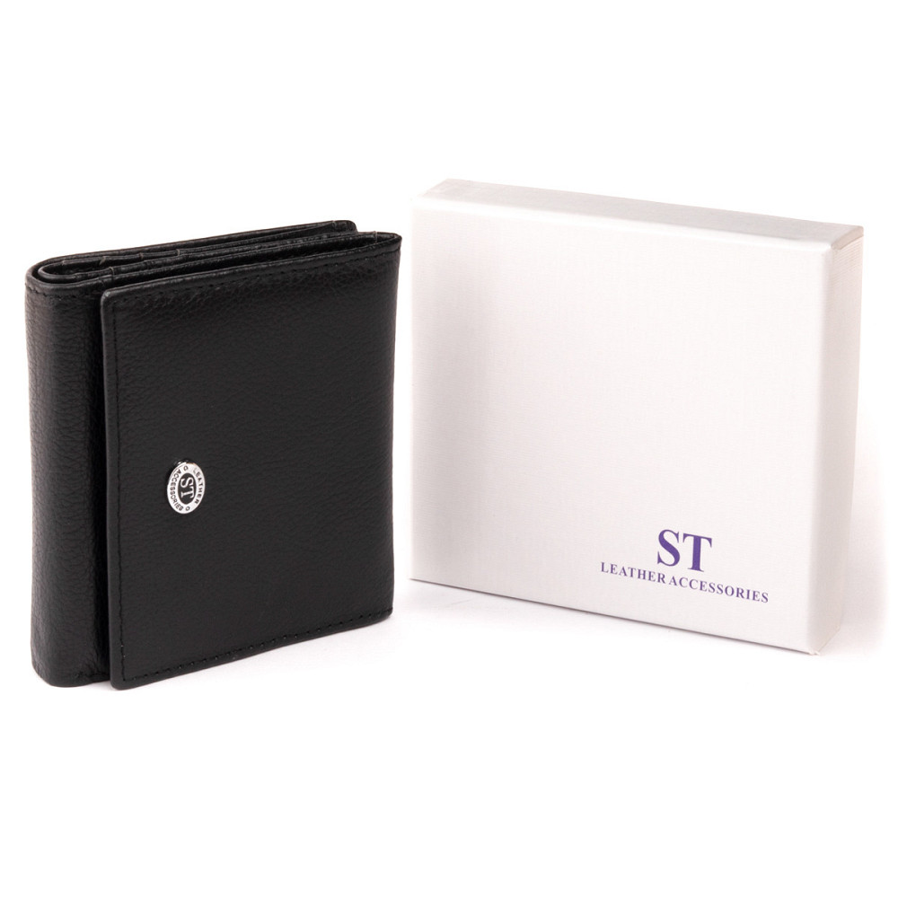 Компактный кошелек женский ST Leather 19256 Черный Киев - изображение 8