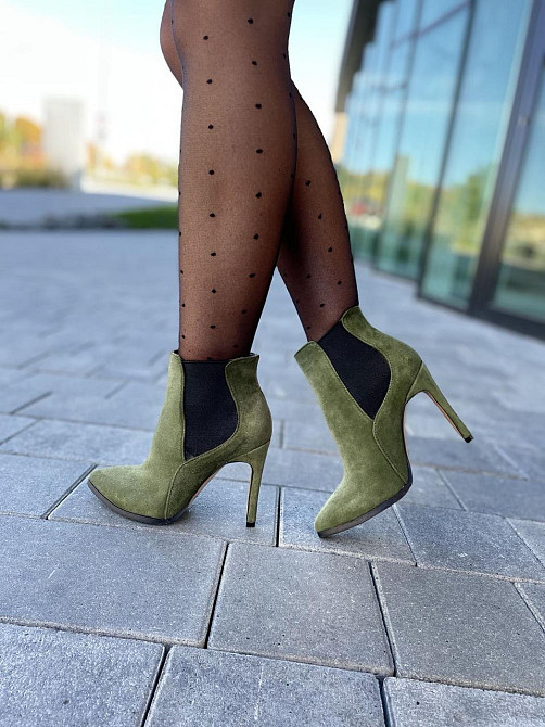 Nivelle Жіночі черевики NIVELLE зелені натуральна замша каблук 11см 36р. (3615) Коломия - фото 10