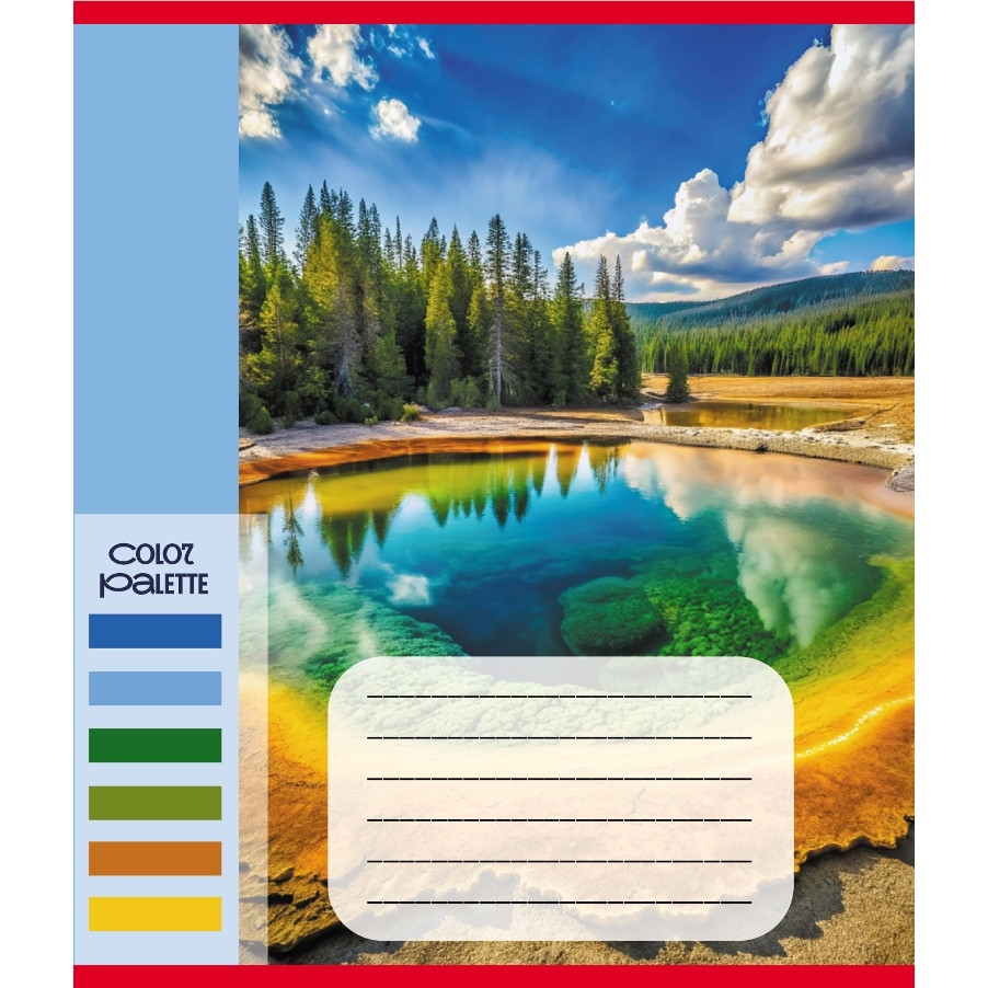 Зошит загальний "Кольори гір" 060-610093K-2 в клітинку, 60 аркушів Вінниця - фото 1