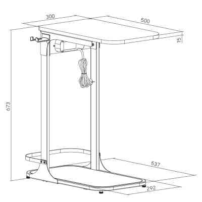 Приставной стол OfficePro з мережевим подовжувачем SD185DW (SD185DW) Винница