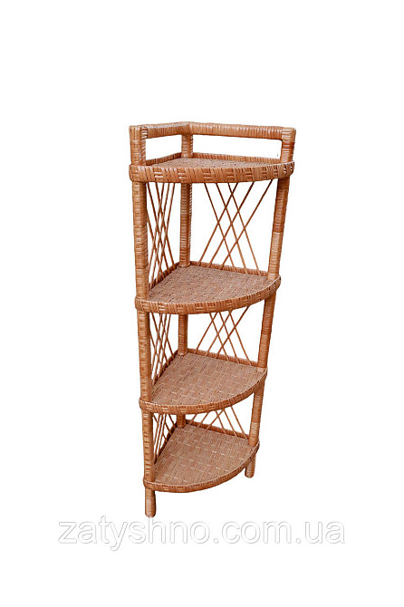 Плетена з лози кутова полиця Київ - фото 1