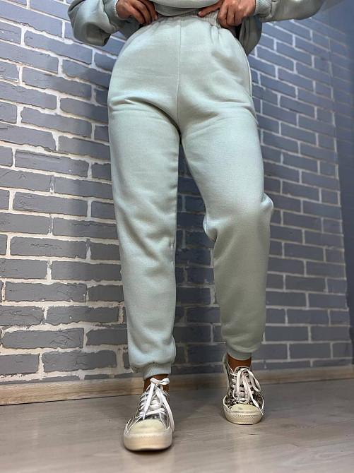 Штаны женские Pepper&mint 24-13 спортивные джоггеры резинка на талии утепленные мятные, мятный, M Киев - изображение 6