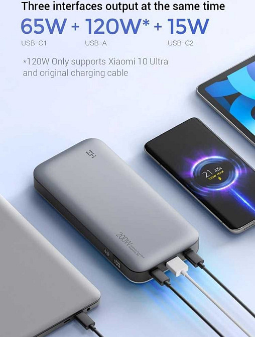 Павербанк для ноутбука ZMI QB826 25000mAh 200W (CN) Київ - фото 5