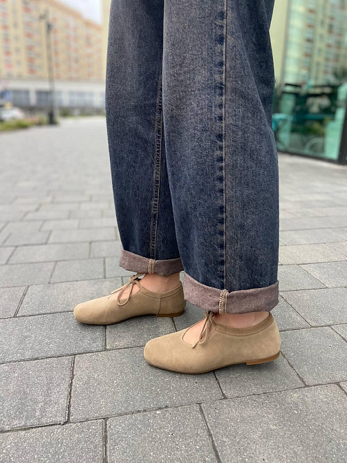 SEE SEVEN Балетки жіночі SEE SEVEN 1770 пісочна (весна-осінь, замша натуральна) (5847) Коломыя - изображение 3