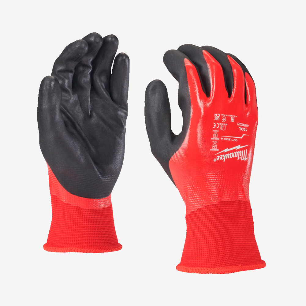 Перчатки с полным покрытием MILWAUKEE с сопротивлением порезам 1/A уровня, 11/XXL, (12шт) Одеса - фото 1