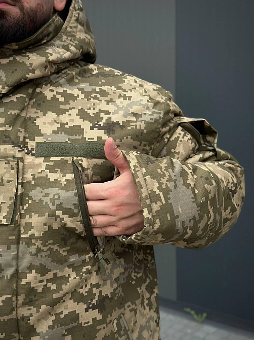 Військовий зимовий теплий чоловічий бушлат піксель Omniheat, армійська чоловіча куртка бушлат піксель до -30 Львів - фото 4