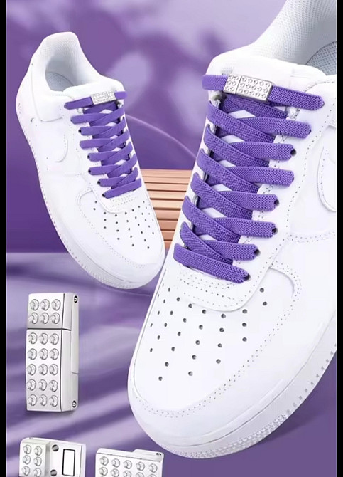 Шнурки еластичні без зав'язок з магнітною застібкою зі стразами Смела - изображение 3