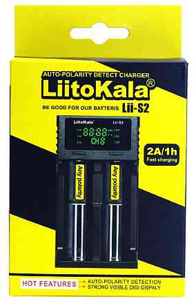 Зарядное устройство Liitokala Lii-S2, 2 канала, Ni-Mh/Li-ion/LiFePo4, USB, LCD, Box Киев