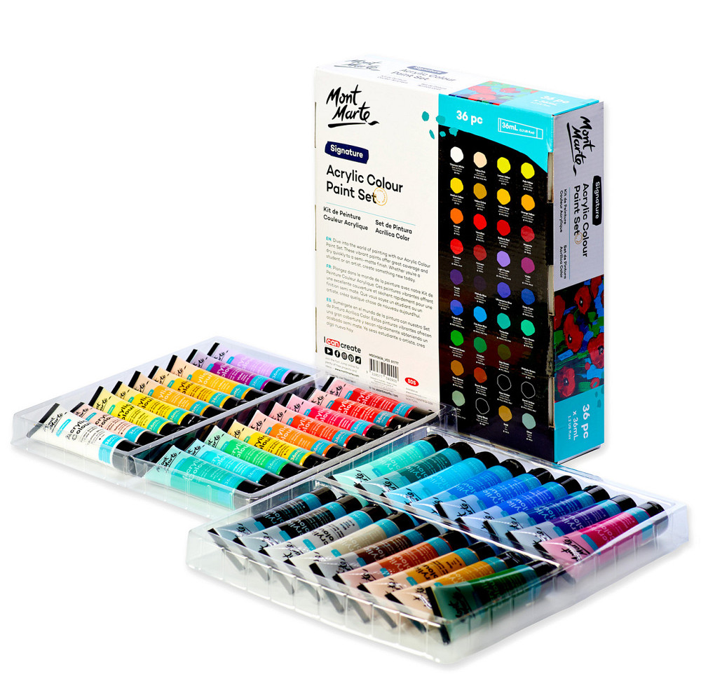 Фарби акрилові для малювання Mont Marte Acrylic Color Paint Set Signature 36pc x 36ml Кам'янець-Подільський - фото 3