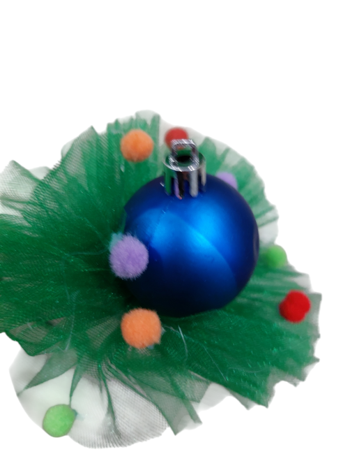 Новорічний обруч на голову з кулькою one size різнобарвний Київ - фото 2