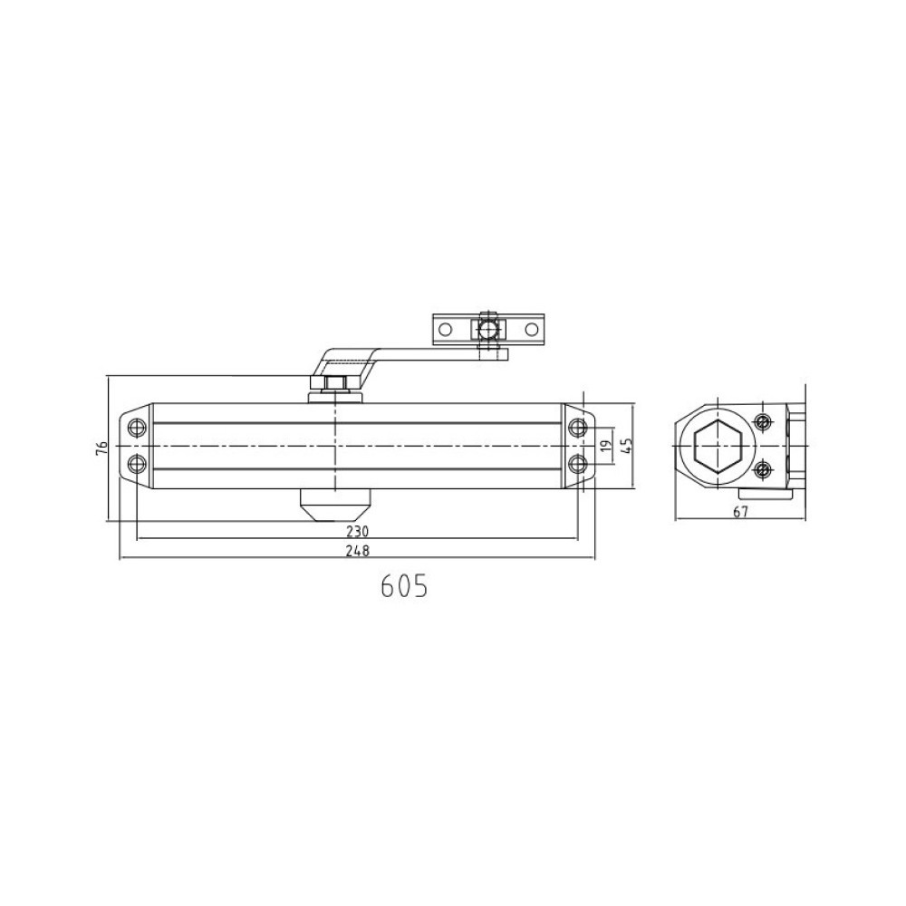 Дверний доводчик Dortec DT-65 Brown (63-00024) Київ - фото 4