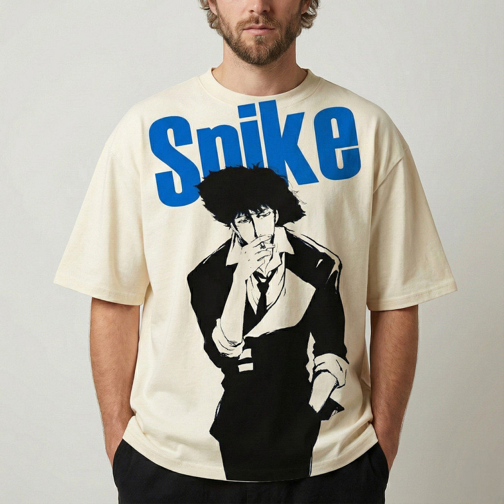 Футболка чоловіча з принтом аніме Аніме Ковбой Бебоп Аніме оверсайз (S/M/L) Черний Дніпро - фото 7