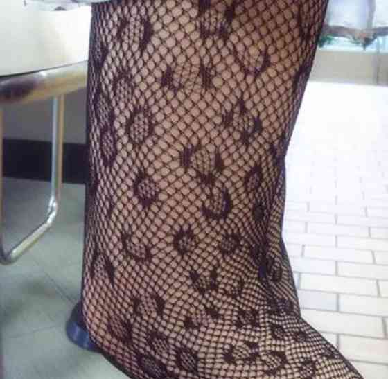 Колготки в сетку леопардовые женские one size черный Киев