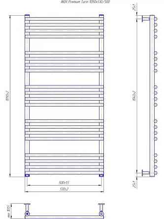 Водяной полотенцесушитель Mario INOX Премиум Турин 1090х530/500 Киев