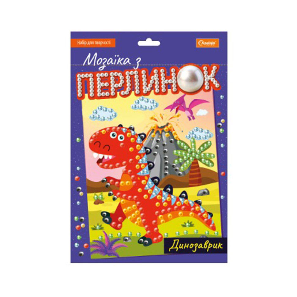 Дитячий набір для творчості "Мозаїка з перлин динозаврик" НТ-38-04 Вінниця - фото 1