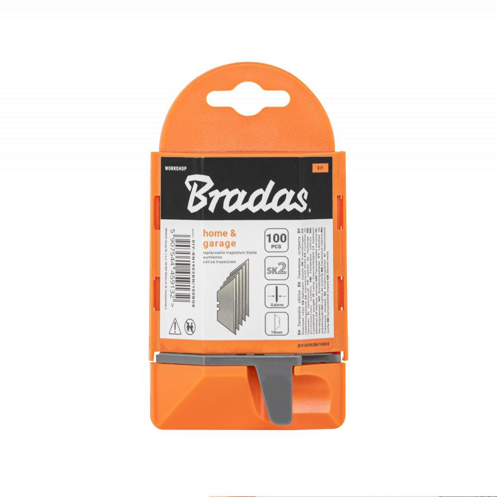 Змінні трапецієподібні леза 19 мм NEUTRAL в пластиковому магазині з подачею, 100 шт., DIY-KN1902BN/100BOX Київ - фото 4