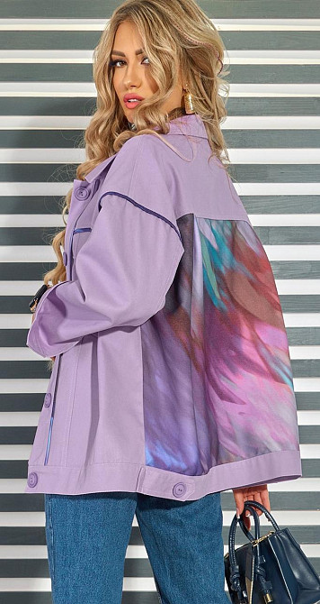 Джинсова куртка з графіті (42) Київ - фото 1