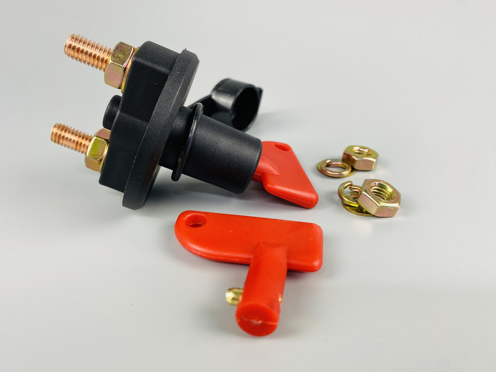 Вимикач маси універсальний, механічний 12/24 В (червона мідь) 100 A. М8 — мідний болт Мукачево - фото 4