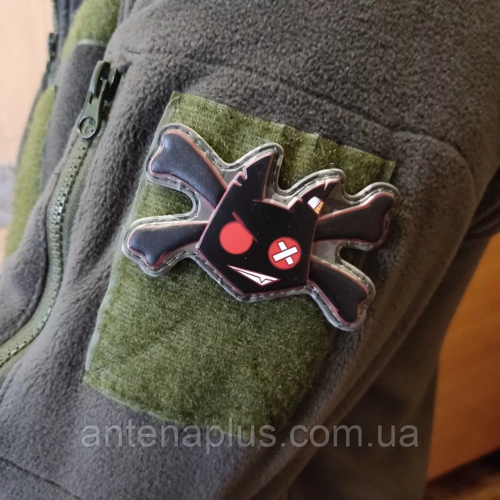 Чортеня з кістками чорний патч / шеврон Київ - фото 2