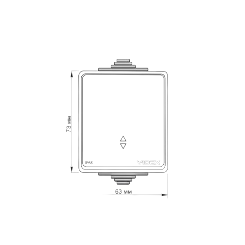 BINERA сірий Вимикач зовнішній прохідний 1кл IP65 Videx Житомир - фото 5