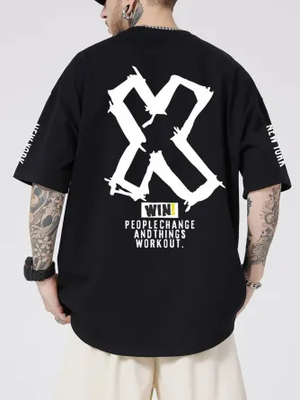 Футболка мужская с принтом  44 Черная 2634326153 Днепр