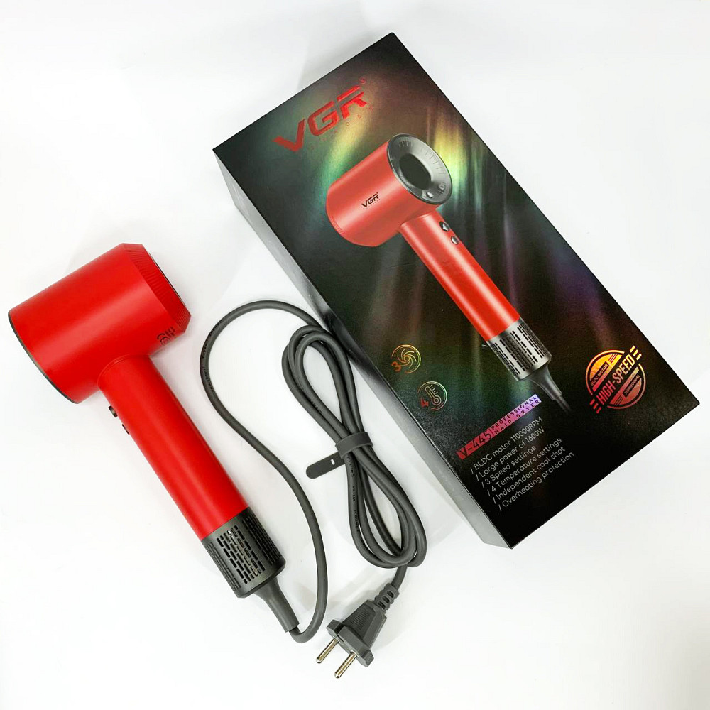 Фен з регульованою швидкістю і температурою VGR, Фен з регулюванням температури і потоку повітря JU-14 Івано-Франківськ - фото 9