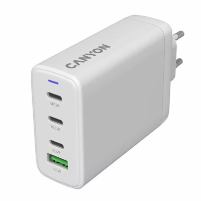 Зарядний пристрій Canyon CU140ACC GaN 150W 3xPD 1xQC EU White (CNS-CUW140ACC) Вінниця - фото 8