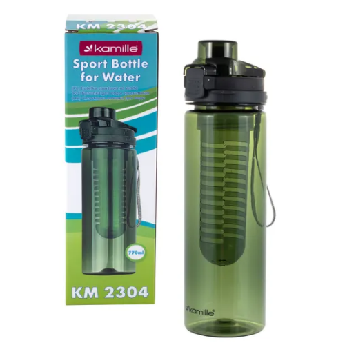 Пляшка спортивна 750мл трітан (чорний,бордо,т.-зелений,синій) KAMILLE 2304 Житомир - изображение 4
