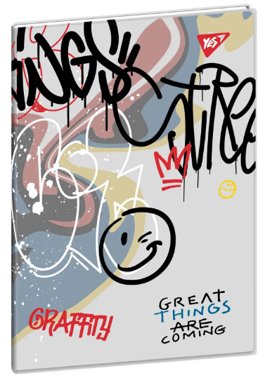 Зошит для записів А5/70 арк. "Yes" # скоба, пласт. обкл. Melt Smile, 681840, шт Київ - фото 1