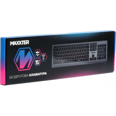 Клавіатура Maxxter KBW-01G-UA Wireless UA Gray (KBW-01G-UA) Вінниця - фото 4