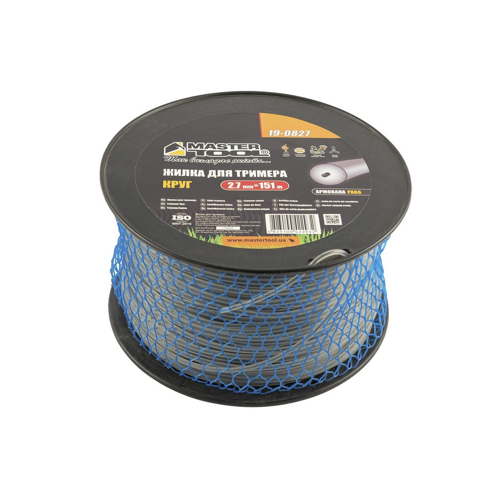 Жилка для тримера MASTERTOOL КРУГ АРМОВАНИЙ 2.70 мм 151 м котушка 19-0827 Коломия - фото 2