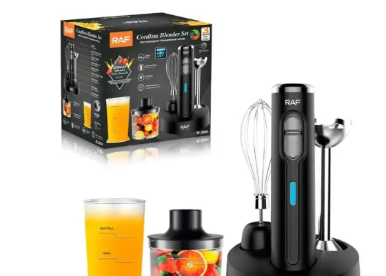 Погружной блендер 4в1, 2000Вт, RАF R 3001 + мерный стакан / Измельчитель кухонный Коломыя