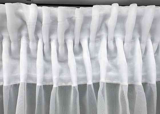 Тюль с тесьмой Вафелька VR-Textil н101 Шифон однотонный Белый 400х250 см (44-011) Киев