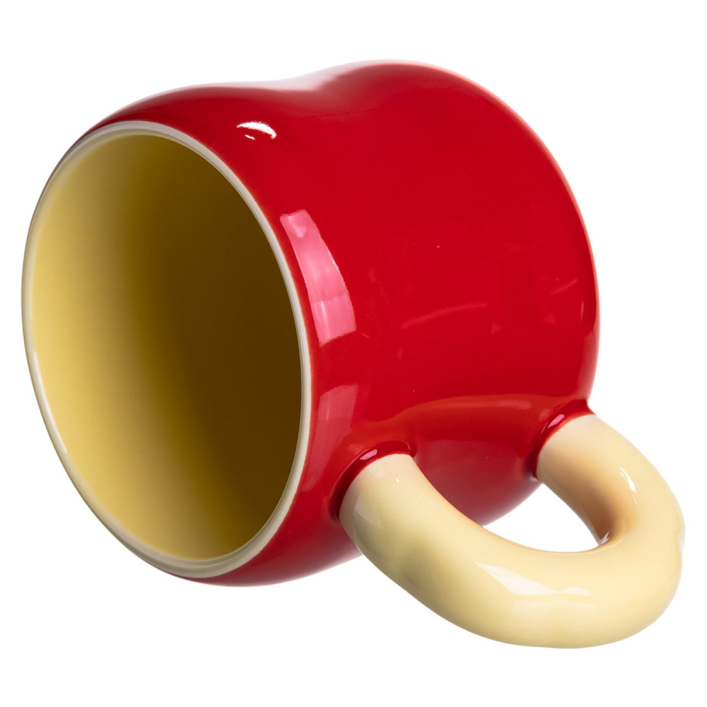 Кубок порцелянова з магнітом Поулиниця 400 (мл) Червоний з жовтим FM-53B Коломия - фото 2