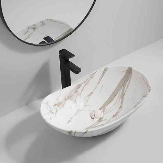 Раковина накладна MIXXUS PREMIUM WAVE-0105 MARBLE 620х360х160mm   ( MP6559 ) 27925 Харьков
