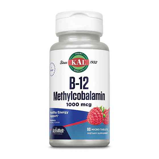 Метилкобаламін KAL B-12 Methylcobalamin 1000 mcg 90 таблеток Малина Київ