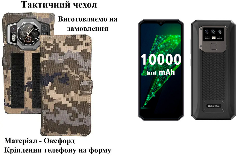 Тактический чехол для nubia Red Magic 8 Pro, Red Magic 8S Pro, крепится к снаряжению на липучке Киев - изображение 1